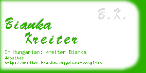 bianka kreiter business card